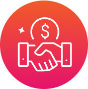 Handshake earning icon