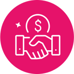 Handshake earning icon
