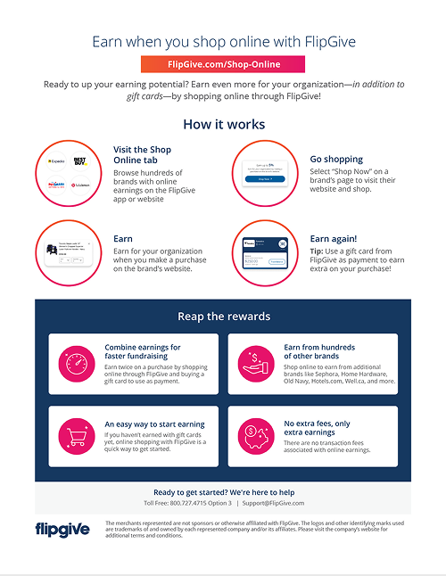FlipGive Shop Online Flyer