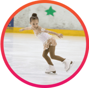 Young figure skater on ice