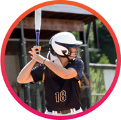 Young kid playing softball
