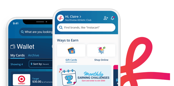 FlipGive mobile app screens