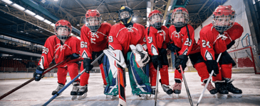 Youth hockey players