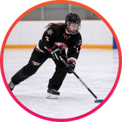 Girl playing ringette