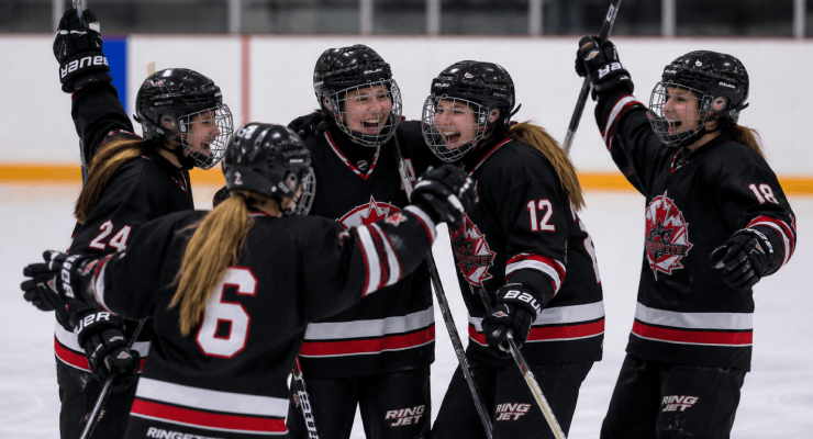 Team of ringette players