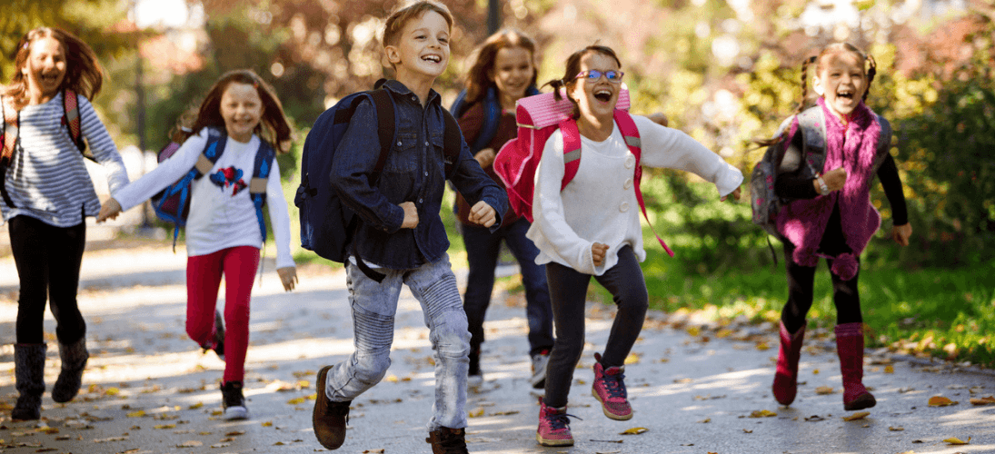 school kids heading to a fundraiser