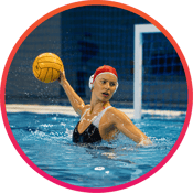 Girl playing water polo
