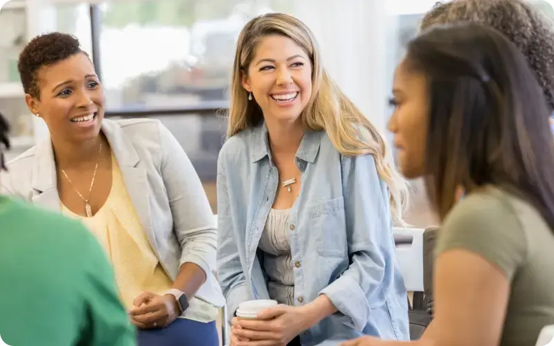 non-profit team members gathered in a meeting
