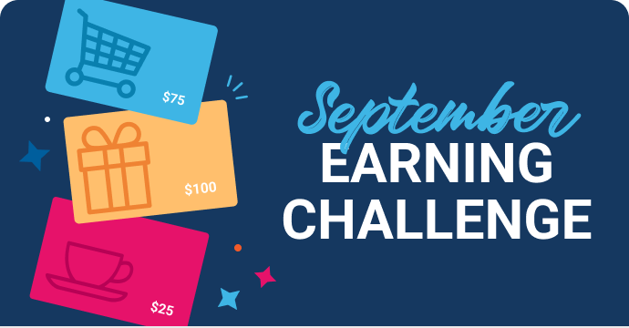 September Earning Challenge: Buy gift cards for a chance to win $500
