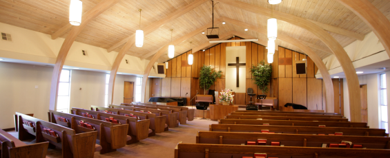 Interior of church building