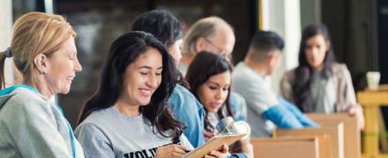 Non-profit members working together