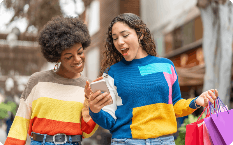 Students shopping